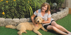 Allison Fradette with her dog