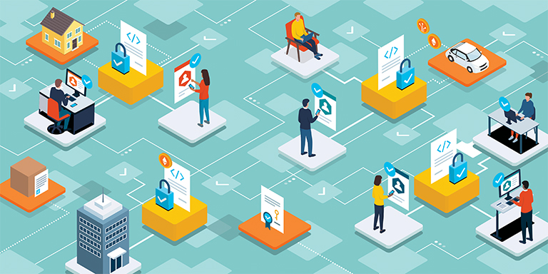 Users buying and selling assets, goods and service using smart contracts