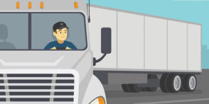 Illustration of a truck turning